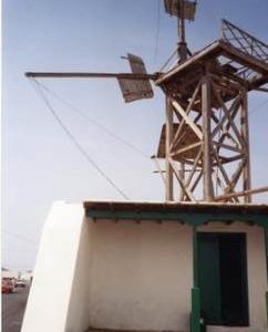 Curious windmill of unknown type at Lanzarote(?), Canary Islands, c1989