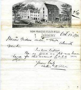 Bill from Arthur H Thew, New Process Flour Mills, Lesbury