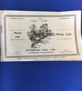 1937 price list, Otterburn Mill