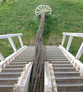 Stairs and tale pole, Brill Windmill, Brill