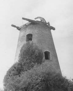Nyetimber Post Mill, East Wittering, no cap or sails, derelict