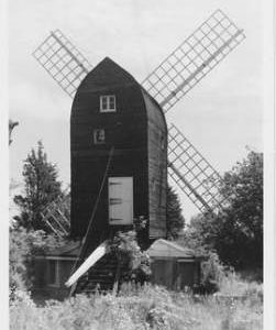 High Salvington Post Mill, High Salvington, single roundhouse, four common sails