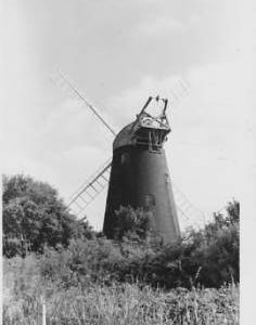Jack Tower Mill, Clayton, four false sails, remains of fantail