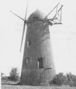 Nutbourne Tower Mill, Nutbourne , four stocks, cap, remains of fantail