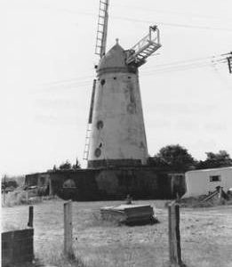 Stone Cross Tower Mill, Stone Cross, two false sails, remains of fantail, rear