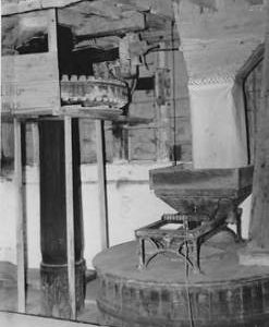 Terwick Mill , Terwick, internal, stones floor, crown wheel
