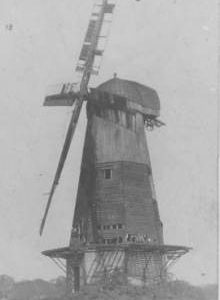 Almer's Smock Mill, Ockley, derelict, four sails