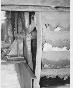 Gomshall Mill, Gomshall, internal, wheel, rather decayed