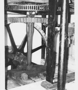 Ockham Mill, Ockham, internal, pit wheel and wallower, spur wheel