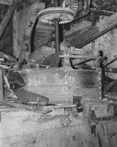 Kersey Mill, Kersey, internal, over driven stones
