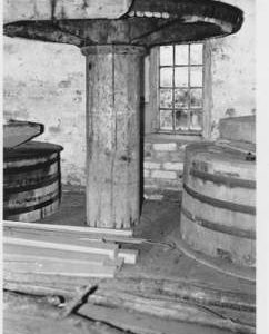Alderholt Mill, Fordingbridge, internal, crown wheel, stones floor