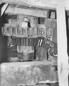 Tarrant Rushton Mill, Tarrant Rushton, internal, pit wheel, wallower, spur wheel
