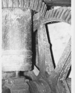 Barton Mill, Basing, internal, pit wheel and wallower