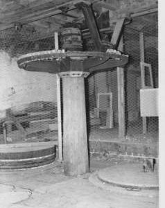 Froyle Mill, Froyle, internal, crown wheel, stones floor