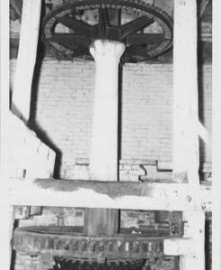 Isington Mill, Bentley, internal, pit wheel, wallower, spur wheel, crown wheel