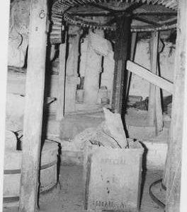 Island Mill (Lower Mill), Kingsclere, internal, crown wheel, stones floor