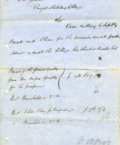 Contract to supply bread to the Royal Military College