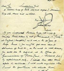 Letter re location of original Sindlesham mill
