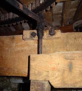 Steelyard and hand tentering rod, Barnet Gate Mill, Arkley