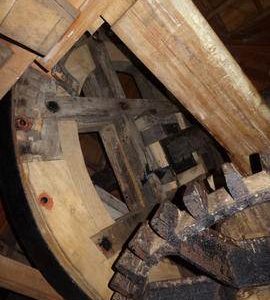 Brakewheel and wallower, Barnet Gate Mill, Arkley