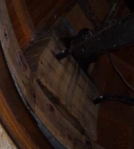 Neck of windshaft, pillow block and weather beam, Barnet Gate Mill, Arkley