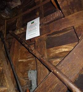 Spout floor side framing, post mill, Bourn