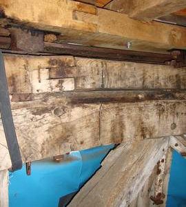 Section of curb and dust floor framing, French's Mill, Chesterton, Cambridge