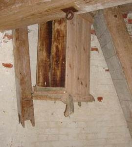 Spout from bin, tower mill, Caston