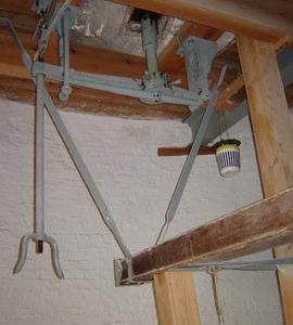 Bridgetree and tentering gear, tower mill, Denver