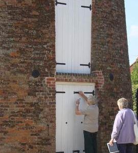 Loading door and main entrance door, tower mill, East Dereham
