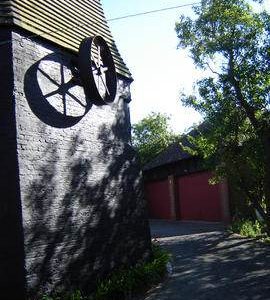 External pulley for engine drive, smock mill, Fulbourn