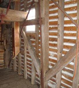Spout floor right side framing, Post mill, Garboldisham