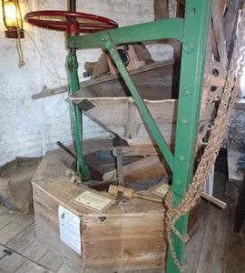 Stones and stone crane, tower mill, Great Bircham