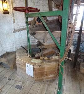 Stones and stone crane, tower mill, Great Bircham