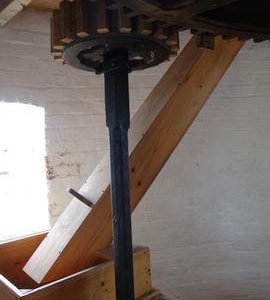 Stone nut and quant, tower mill, Heapham