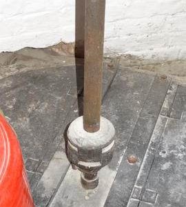 Coupling in auxiliary shaft driving mixer, Heckington Windmill, Heckington