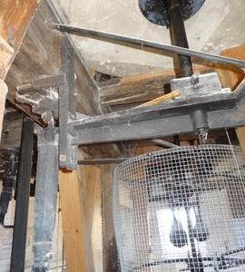 Governor, underside of bedstone and hand tentering apparatus, Heckington Windmill, Heckington