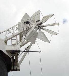 Fantail, fantail gearing and rocking lever, Heckington Windmill, Heckington