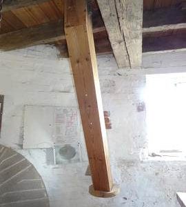 Spout on stone floor, Heckington Windmill, Heckington