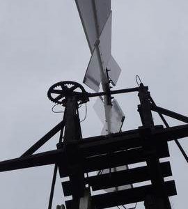 Fantail, fanstage and fan gearing, smock mill, Herne