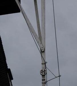 Striking chain guide pole, smock mill, Herne