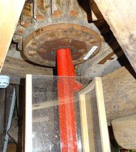 Secondary upright shaft and nut, smock mill, Herne