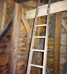 Section of first floor framing, smock mill, Herringfleet
