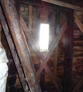 Section of top floor framing, smock mill, Herringfleet