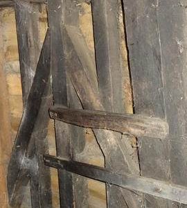 Section of top floor framing, smock mill, Herringfleet