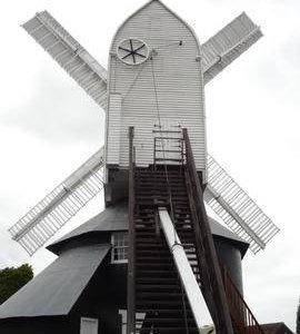External view (from rear), Windmill Hill Mill, Herstmonceux