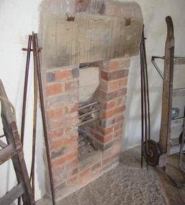 Fireplace on ground floor, Heage Windmill, Heage