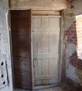 Spout floor: door into partitioned-off section, Hickling Mill, Hickling