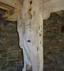Bridge tree support posts, Stembridge Mill, High Ham