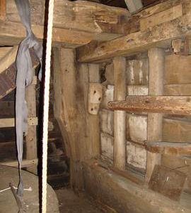 Stone floor side framing, post mill, Kibworth Harcourt